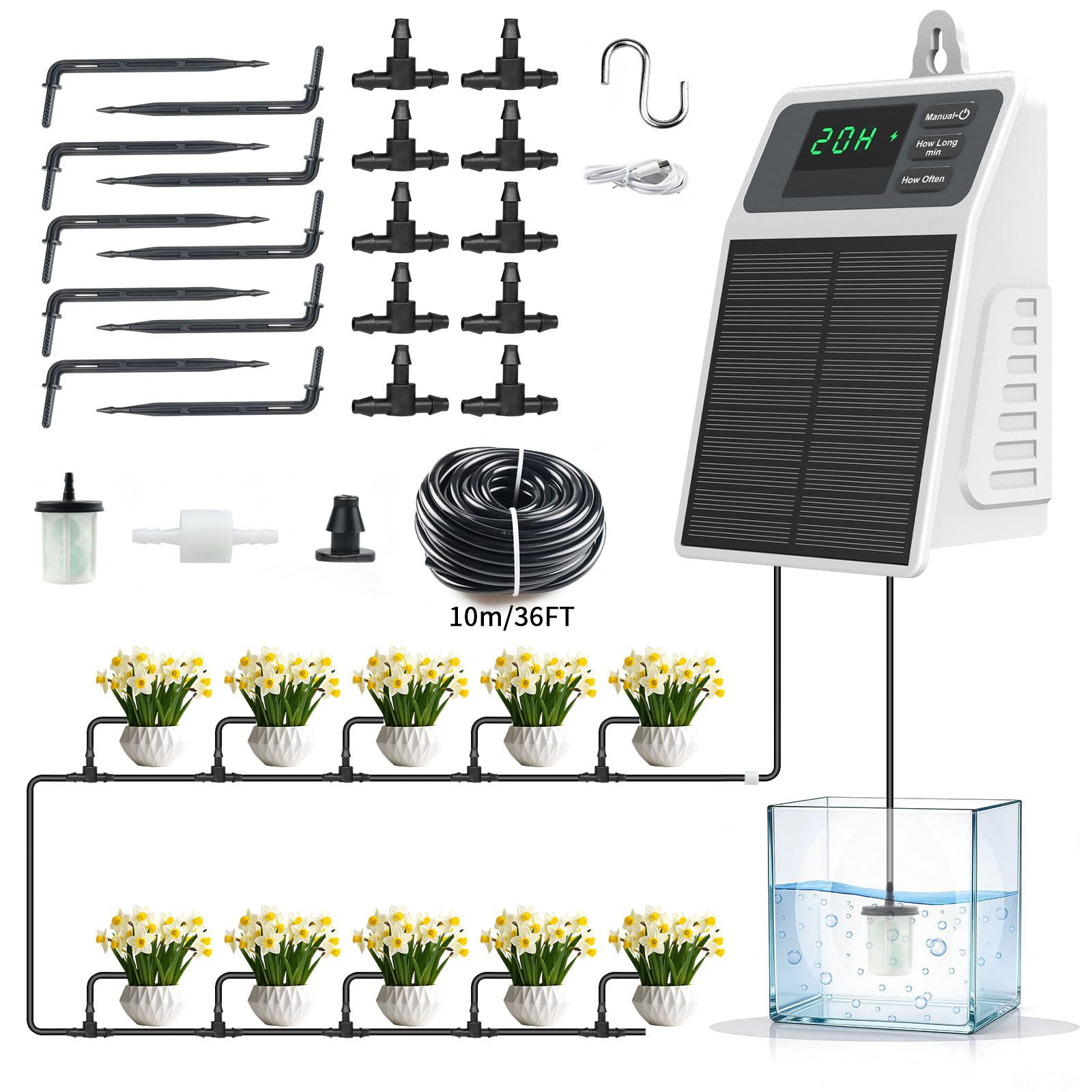 نظام ري بالتنقيط شمسي محسّن لل - مراجعة Smart Garden Project وسعره