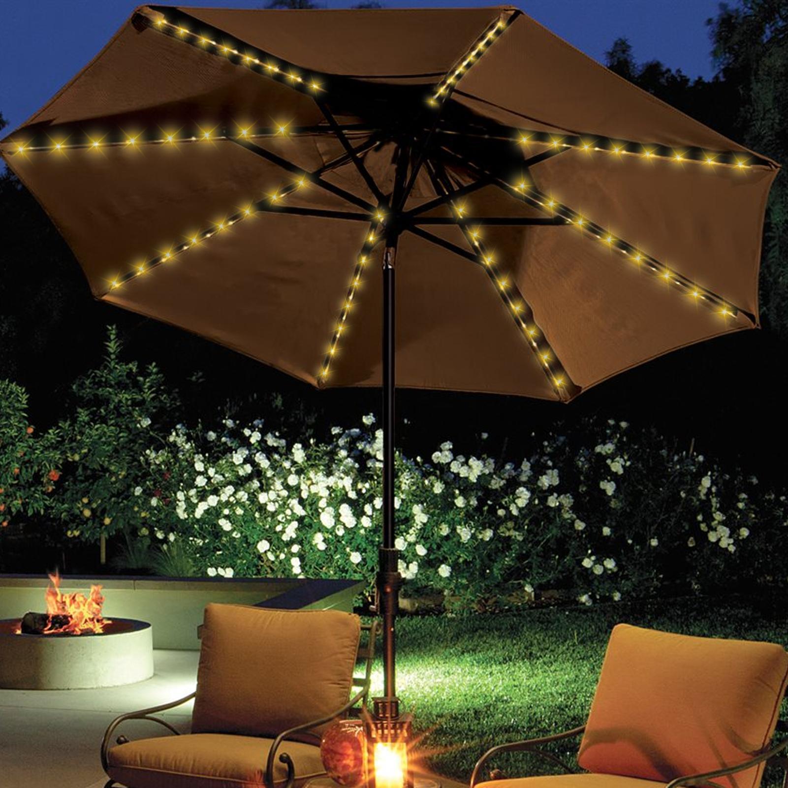 مصباح شمسي على شكل مظلة مع 104 - مراجعة Smart Garden Light وسعره