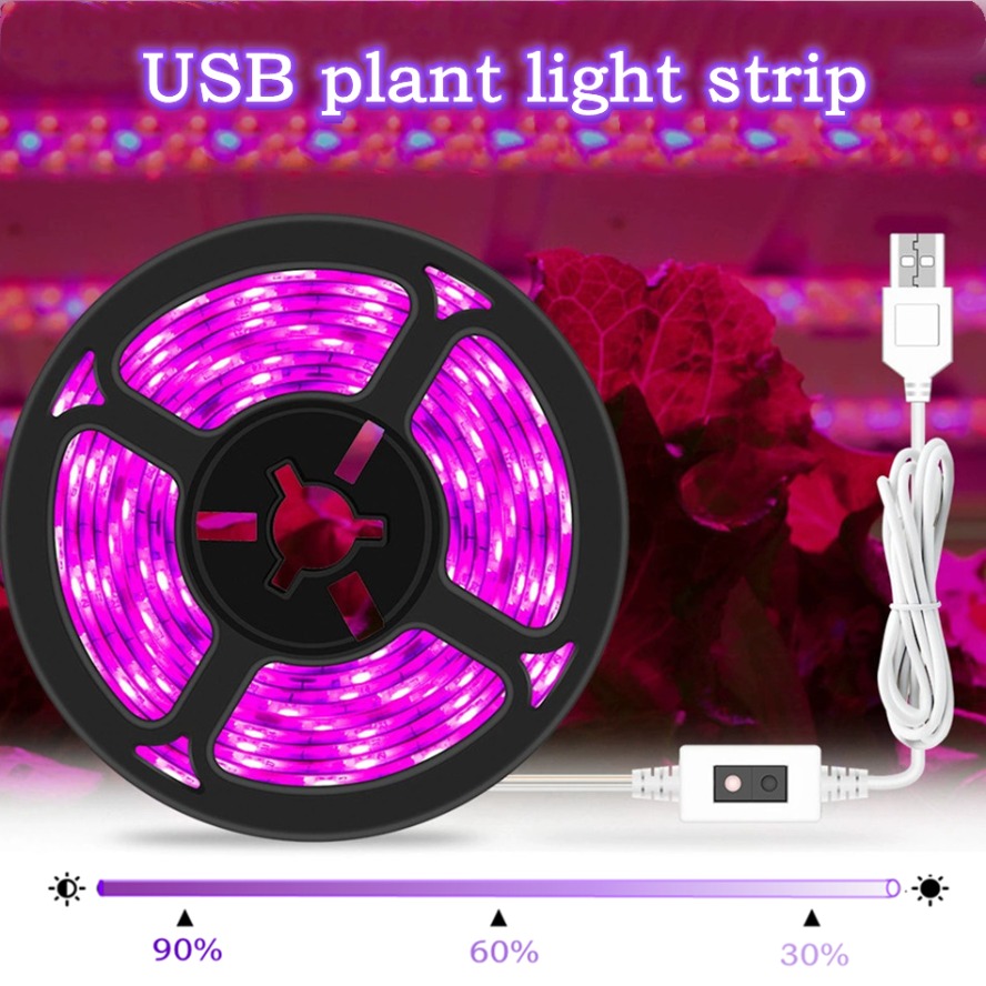 مع عكس الضوء التبديل 5 فولت US - مراجعة Led Plant Light Strip وسعره